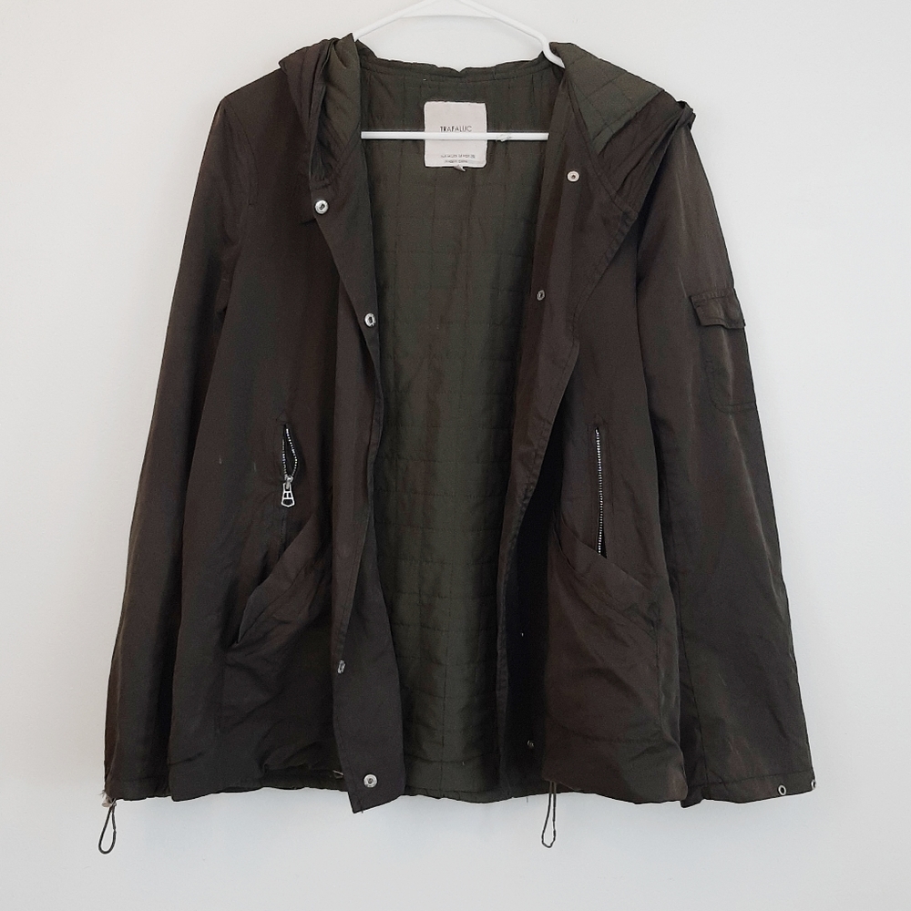 Zara trafaluc dark green jacket